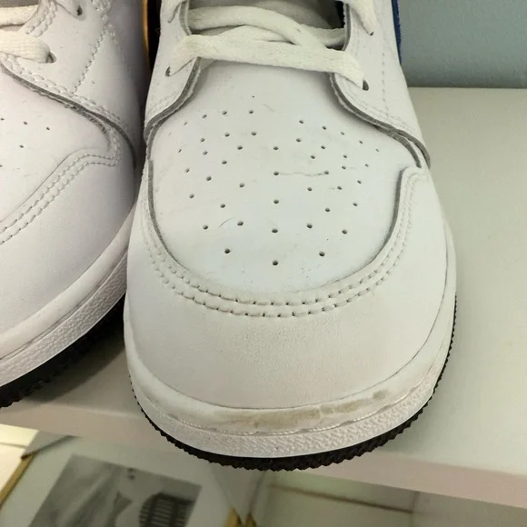 Jordan White Red High-Top Sneakers - Picture 8 of 10